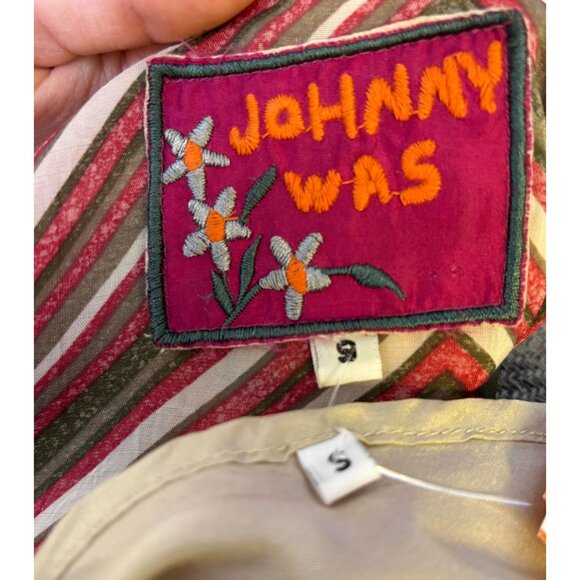 Johnny Was Dress/Silk Slip Gray Multi S - Picture 9 of 9